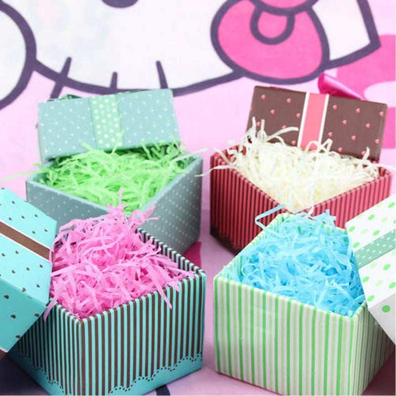 Twdrer 20Pack 14oz/400g Multicolored Raffia Ribbon Paper Crinkle Cut Paper Shred Filler for Tissue Paper Gift Wrapping, Craft DIY, Basket Packaging Filling, Easter Decoration, Birthday, Wedding - Image 4